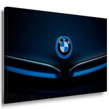 BMW Logo Blau Leinwandbild / AK ART Bilder / Auto+ Mehrfarbig + Kunstdruck