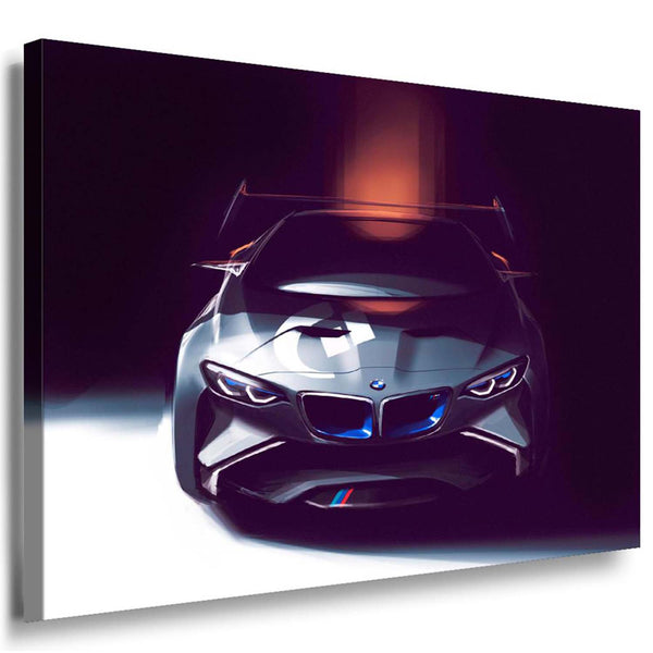 BMW Sportwagen Modern Leinwandbild / AK Art Bilder / Auto + Mehrfarbig
