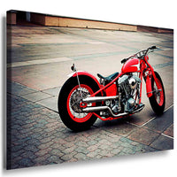 Bobber Leinwandbild AK Art Bilder Mehrfarbig Wandbild TOP BIKE