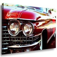 Cadilac Eldorado Retro Auto Leinwandbild AK Art Bilder Mehrfarbig Wandbild TOP XXL