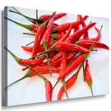 Chilli Rot Grün Leinwandbild AK Art Bilder Mehrfarbig Kunstdruck Wandbild XXL