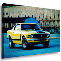 Ford Mustang Auto Leinwandbild AK Art Bilder Mehrfarbig Wandbild TOP Wanddeko XXL