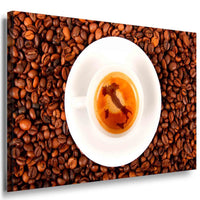 Kaffeetasse Leinwandbild AK ART Kunstdruck Mehrfarbig Wandbild Wanddeko TOP XXL