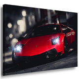 Lamborghini Sport Rot Lack Leinwandbild AK Art Bilder Mehrfarbig +Kunstdruck Auto