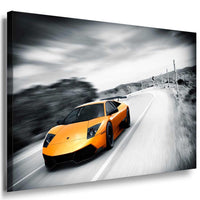 Lamborghini Speed Leinwandbild / AK Art Bilder / Auto + Mehrfarbig TOP