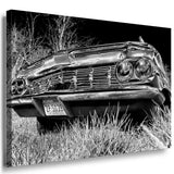 Oldtimer Leinwandbild ak Art Bilder Schwarz-Wieß Wandbild TOP AUTO XXL