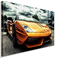 Lamborghini Orange Leinwandbild AK ART Kunstdruck Mehrfarbig Wandbild Wanddeko Auto