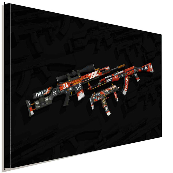 CS GO Bloodsport Counter-Strike Leinwandbild AK ART Kunstdruck Wandbild Wanddeko