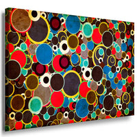 Farbkreise Leinwandbild AK Art Bilder Mehrfarbig Wandbild Made in Germany TOP XXL Abstrakt