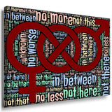 No more no less Abstrakt Leinwandbild AK Art Bilder Mehrfarbig Wandbild Made in Germany