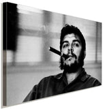 Che Guevara Ziggare Schwarz-Weiß Leinwandbild LaraArt Studio Wanddeko Wandbild