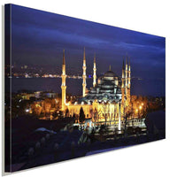 Istanbul Blaue Moschee Türkei Islam Nacht Leinwandbild AK ART Wanddeko XXL TOP