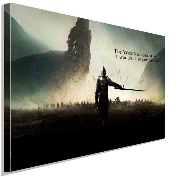 Dark Souls Warrior Battlefield Leinwandbild AK ART Bilder Wanddeko Wandbild TOP