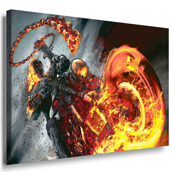 Ghost Rider Leinwandbild LaraArt Bilder Mehrfarbig Wandbild Kunstruck