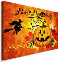 Happy Halloween Kürbis Leinwandbild AK Art Bilder Wanddeko Wandbild Kunstdruck
