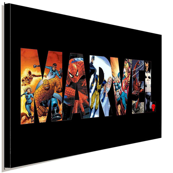 Marvel Helden Leinwandbild AK ART Kunstdruck Wandbild Wanddeko Mehrfarbig XXL