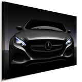 Mercedes Front Leinwandbild AK ART Kunstdruck Mehrfarbig Wandbild Wanddeko XXL Auto