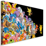 Pokemon 1. Generation Leinwandbild AK ART Kunstdruck Wandbild Wanddeko TOP XXL