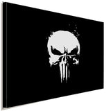 Punisher Marvel Leinwandbild AK ART Kunstdruck Wandbild Wanddeko Schwarz Weiß