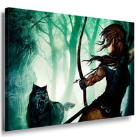 Tomb Raider Lara Croft Art Leinwandbild AK Art Bilder Mehrfarbig Wandbild TOP