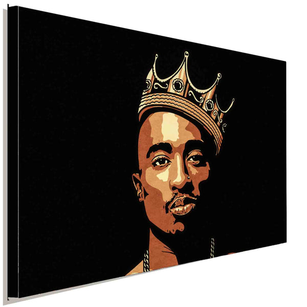 Tupac Shakur 2Pac Krone Rap Leinwandbild AK ART Kunstdruck Wandbild Wanddeko