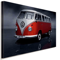 VW Type 2 Bulli Leinwandbild AK ART Kunstdruck Mehrfarbig Wandbild Wanddeko XXL Auto