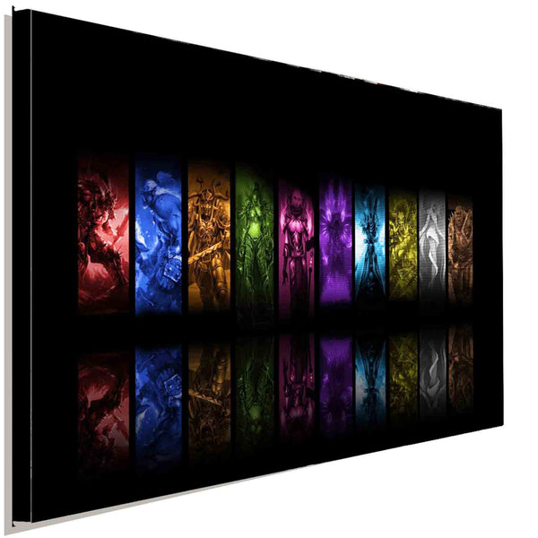 World of Warcraft Völker Leinwandbild AK ART Kunstdruck Wandbild Wanddeko XXL