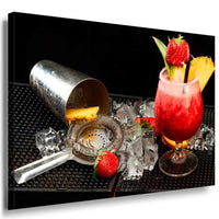 Cocktail Eis Frucht Leinwandbild AK Art Bilder Mehrfarbig Kunstdruck Wandbild