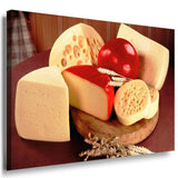 Käse Leinwandbild AK Art Bilder Mehrfarbig Kunstdruck XXL Wandbild Wanddeko TOP