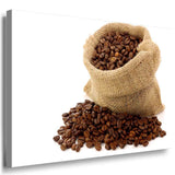 Kaffee Bohnen Sack Leinwandbild AK Art Bilder Mehrfarbig Kunstdruck Wandbild XXL