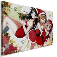 Anime Hentai Mädchen Weihnachten Leinwandbild AK Art Wanddeko Wandbild TOP XXL