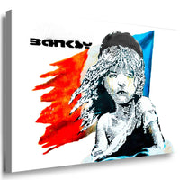 Banksy Leinwandbild AK Art Bilder Mehrfarbig ba08 Wandbild Streetart Kunstdruck