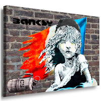 Banksy Leinwandbild AK Art Bilder Mehrfarbig ba09 Wandbild Streetart Kunstdruck