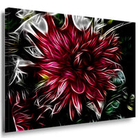 Blume Abstrackt Leinwandbild AK Art Bilder Schwarz-Weiß Wandbild Kunstdruck XXL