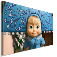 Mascha und der Bär Weihnachten Leinwandbild AK Art Studio Wanddeko Wandbild XXL