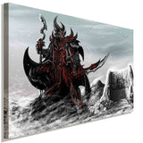 Skyrim The Elder Scrolls Schwarzer Kämpfer AK Art Bilder Premium Leinwandbilder