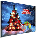 Weihnachtsbaum Merry Christmas  Leinwandbild AK ART Wanddeko Wandbild Made in Germany