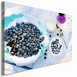 Blaubeeren Frühstück Leinwandbild AK Art Bilder Wanddeko Wandbild Kunstdruck XXL