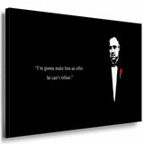 Der Pate Ein Angebot.. Leinwandbild / AK ART/ SchwarzWeiß + Kunstdruck TOP Bild.