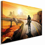 Fallout Highway Leinwandbild AK Art Bilder Wanddeko Wandbild Premium Kunstdruck