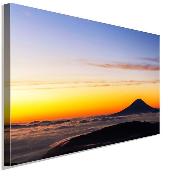 Japan Berg Sonnenaufgang Leinwandbild AK Art Bilder Wanddeko Wandbild Kunstdruck