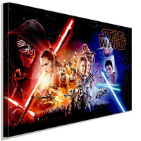 Star Wars Helden Laserscherter Leinwandbild AK ART Wanddeko Wandbild TOP XXL