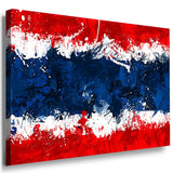 Thailand Flagge Leinwandbild AK Art Bilder Mehrfarbig Wandbild Wanddeko Kunstdruck XXL