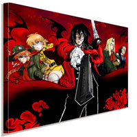 VAN HELLSING Alucard Abstrakt Leinwandbild AK Art Bilder Wanddeko Wandbild XXL