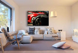 Ferrari Sportwagen Makro Räder Leinwandbild / AK Art Bilder / Leinwand Bild Auto