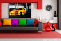 Toyota Supra Leinwandbild AK Art Bilder Mehrfarbig Wandbild TOP XXL Geschenk Auto