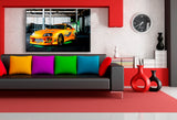 Toyota Supra Leinwandbild AK Art Bilder Mehrfarbig Wandbild TOP XXL Geschenk Auto
