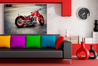 Bobber Leinwandbild AK Art Bilder Mehrfarbig Wandbild TOP BIKE