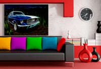 Ford Mustang GT Leinwandbild AK Art Bilder Mehrfarbig Wandbild TOP AUTO XXL