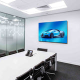 Bugatti Chiron Blau Leinwandbild AK ART Wanddeko Wandbild Auto